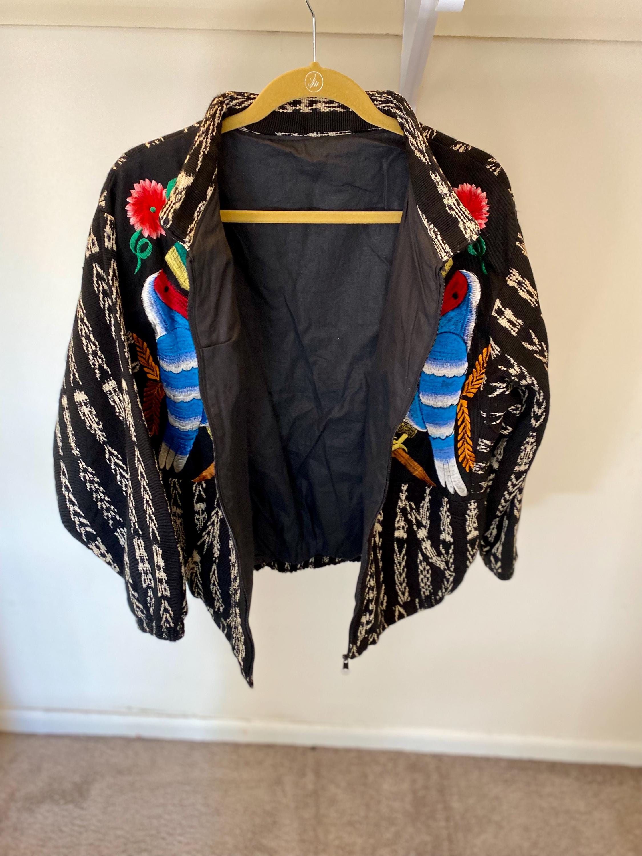 Vintage Jacket Men's Loose Floral Embroidery Coat