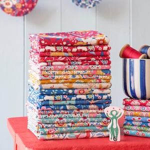 Jubilee - 20 pc Precut Fat Quarter Bundle - 20 inches x 22 inches  - By Tone Finnanger for Tilda Fabrics - Cotton Quilting Fabric