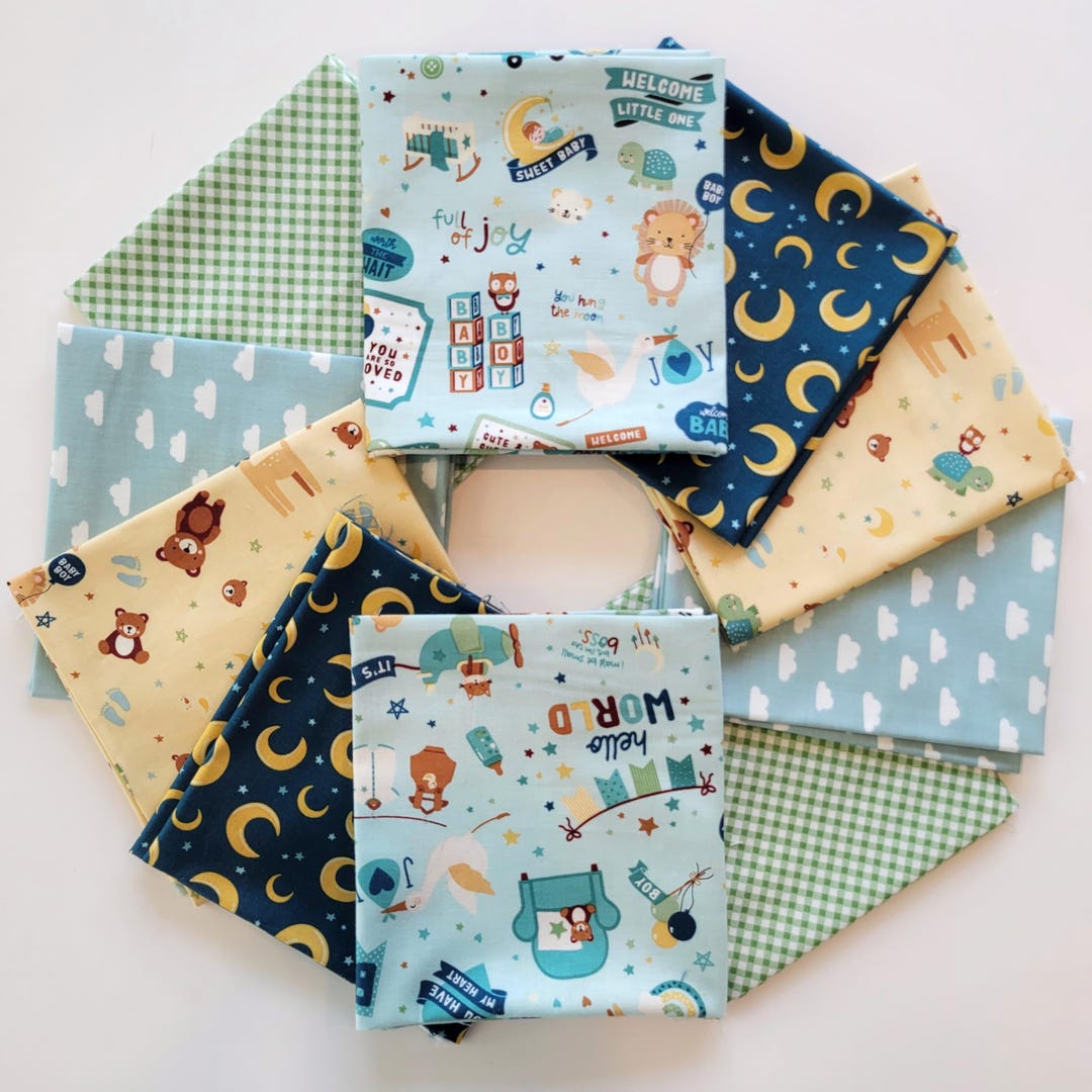 Baby Boy - 5 Pc Precut Fat Quarter Bundle - 18"x22" - Riley Blake ...