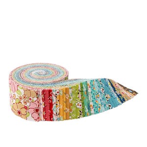Mercantile - 40 pc precut Jelly Roll - 2.5&quot; x 42&quot; Strips - by Lori Holt for Riley Blake Designs - Cotton Quilting Fabric
