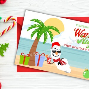 Olaf Holiday Kerstwensen Warme knuffels Printbare DIY
