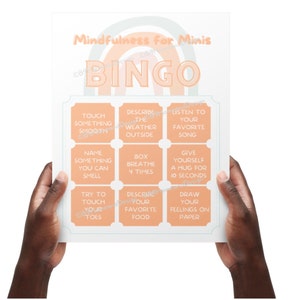 Mindfulnessbingo: rustgevend spel voor kinderen, kinderen, scholen, thuis. - DIGITAAL BESTAND