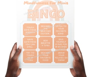 Mindfulness Bingo - Calming game for kids, children, schools, home. - DIGITAL FILE