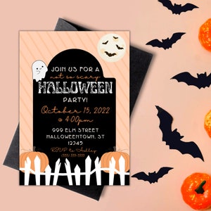 Halloween Not So Scary Digital Party Invitation