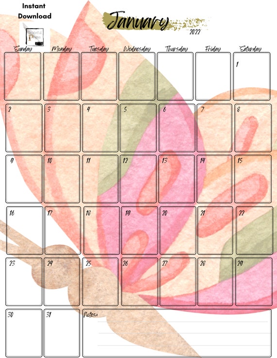 Butterflies/butterfly 2022-2023 18 Month Wall - Etsy