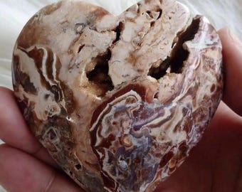 Corazón de geoda de encaje loco: trae alegría