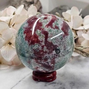 Large, Ruby in Fuchsite Sphere - instills happiness