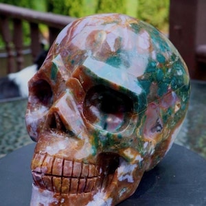 Large, Ocean Jasper Skull - energy of quiet strength