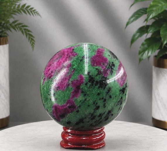 Ruby Zoisite Sphere - Courage & Strength,