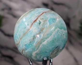 Blue Aragonite Sphere - insight to our emotions