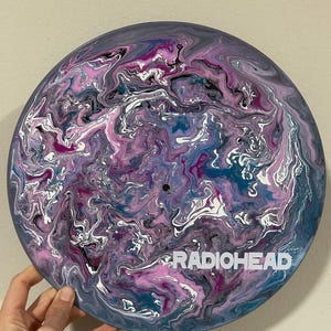 Radiohead Painted Vinyl Record Art