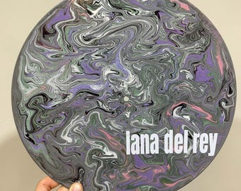 Lana Del Rey Painted Vinyl Record Art