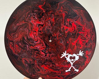 Pearl Jam Stickman Painted Vinyl Record Art