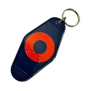Phish Donut Keychain | Navy & Sparkle Red Retro Motel Keychain | Gift for Phish Fan