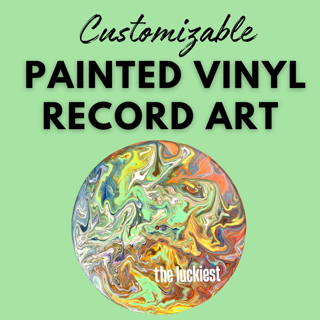 Custom Painted Vinyl Record Wall Art Personalized Christmas Gift for