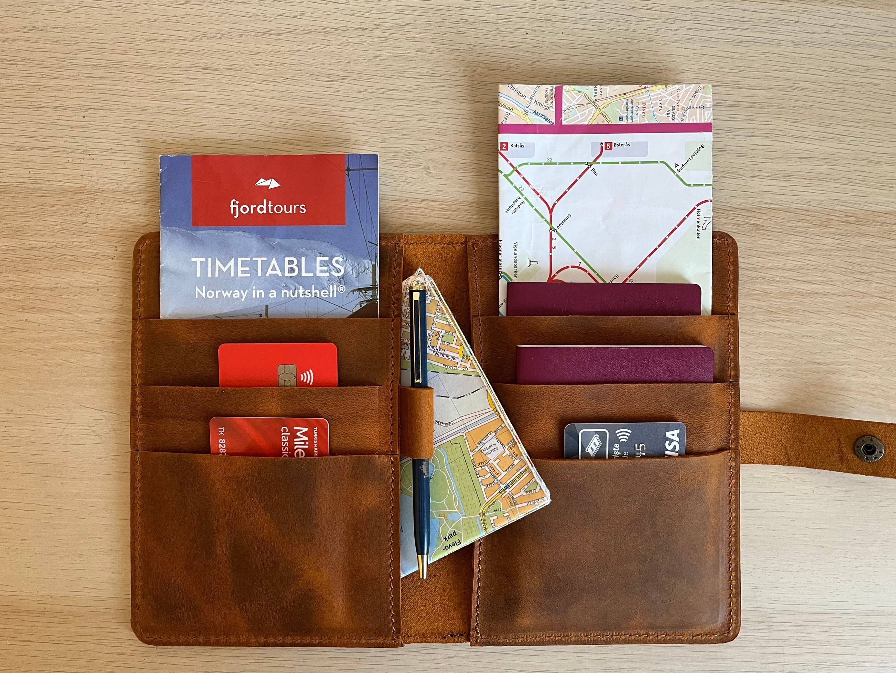 Family Passport Holder 4 5 6, Custom Leather Passport Holder, Handmade Unique Personalized