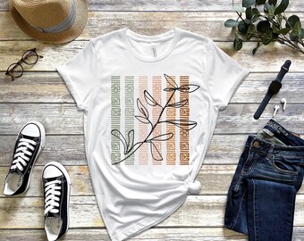 Plant Shirt, Boho T-shirt, Floral Shirt, Botanical Shirt, Flower Shirt, Nature Lover Shirt, Ladies Shirts, Women's Tees, Flower Tee
