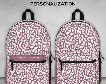 White Petals Backpack - Add Your Personal Touch