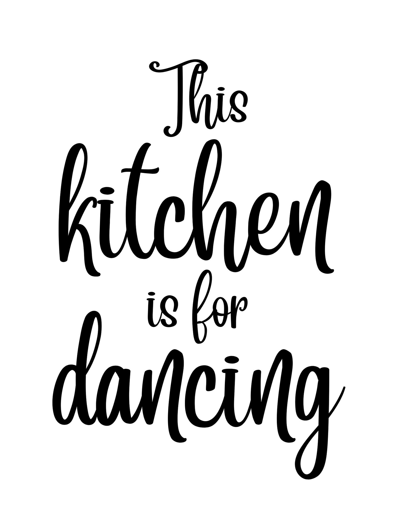 This Kitchen is for Dancing Printable Wall Art Dancing Etsy