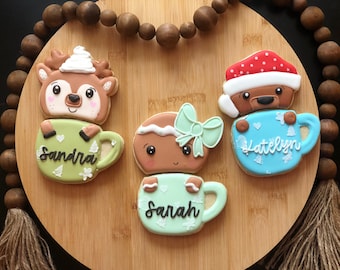 Personalized Winter Character Sugar Cookie Set