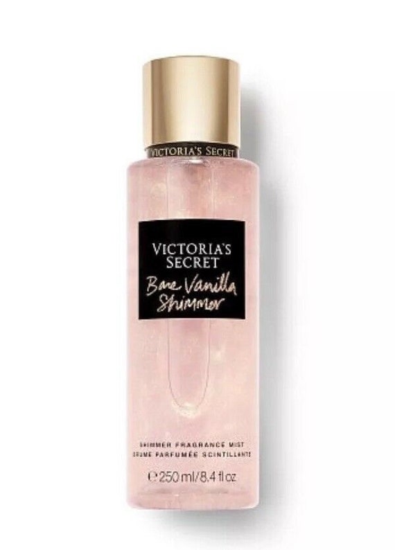 Victorias Secret Perfume Body Mist Bare Vanilla SHIMMER 250ml with Free  Nailpolish . Gift Idea !!