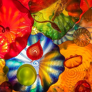 Chihuly Glass Wall Art, Print, Decor, Canvas, Photo, Home, Colorful gift, Abstract print, Modern painting, Abstract art, Wall decor, Seattle