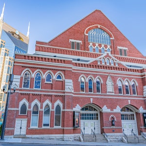 Ryman Auditorium Downtown Nashville Skyline Glossy, Canvas, Acrylic, Metal Options Wall Art Grand Ole Opry Tennessee Broadway Prints Photo