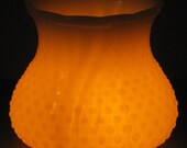 Vintage electric fitter hobnail opalescent glass shade for floor table wall lamp