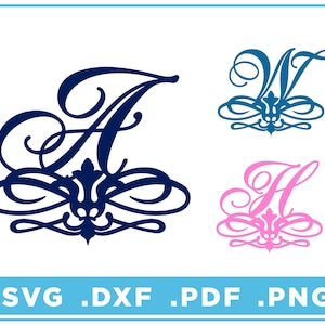 Monograma único svg/dxf/png/pdf, Archivos cortados alfabéticos, Descarga digital, Cricut, Silhouette, Glowforge 26 letras individuales, descarga instantánea