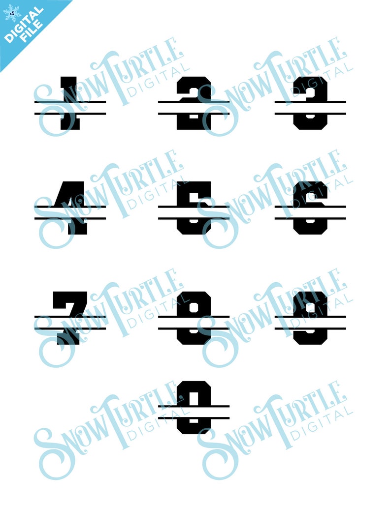 Split Monogram Svg/dxf/png/pdf, Alphabet Cut Files, Digital Download ...