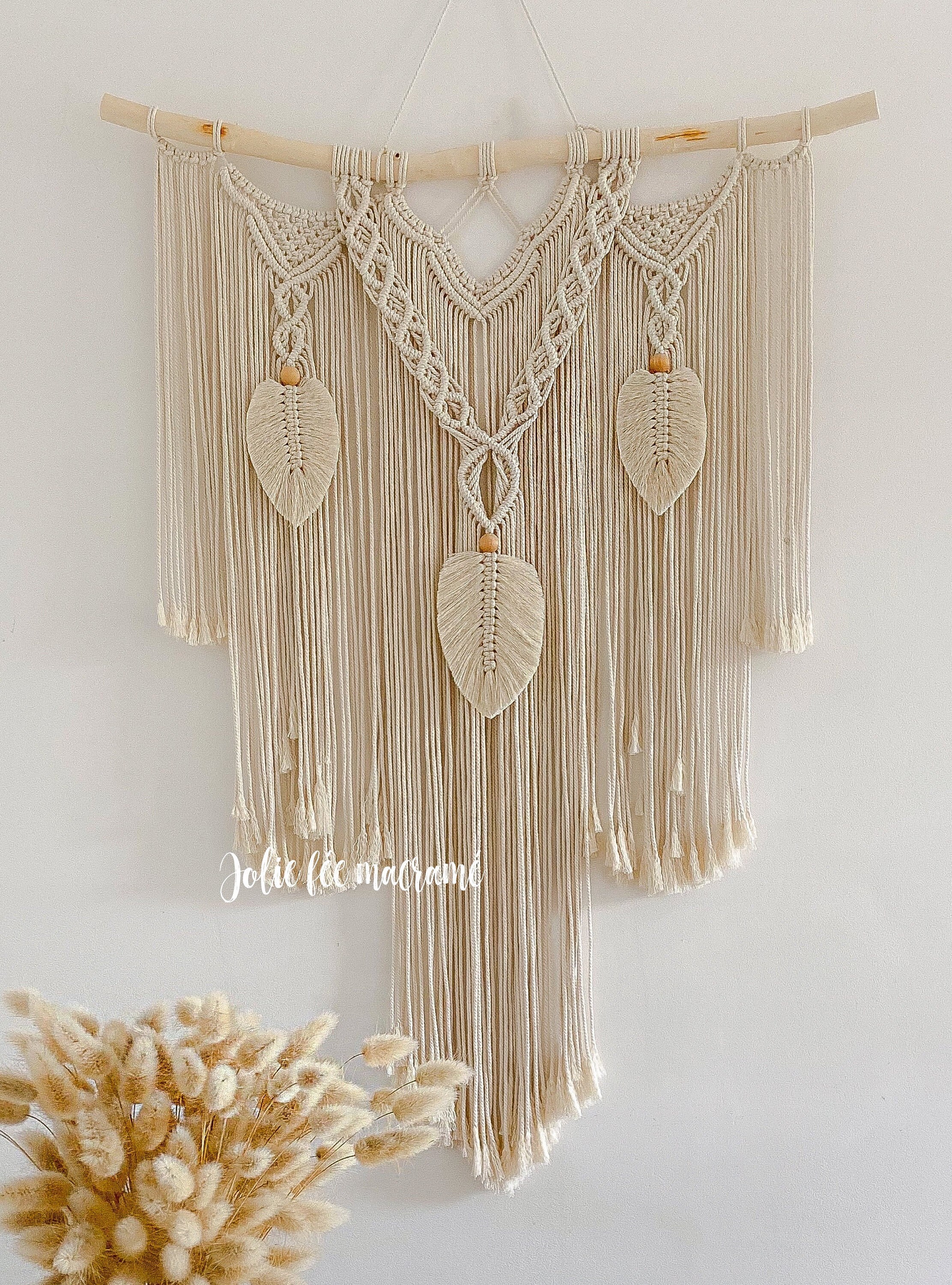 Suspension Mural en Macramé, Décoration Tenture Macramé
