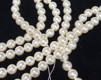 Swarovski Crystal Pearls 5811 | Round Glass Beads | Crystal Cream | 10mm  (50pcs)