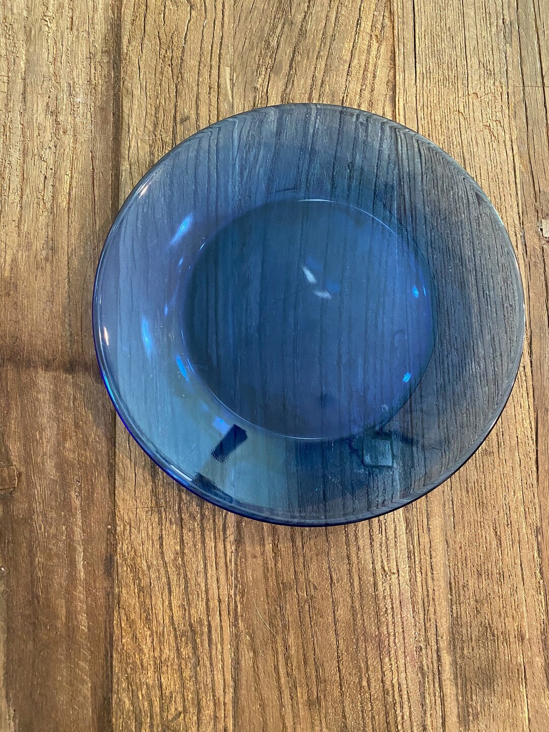 Cobalt Blue Glass Salad Plates Etsy