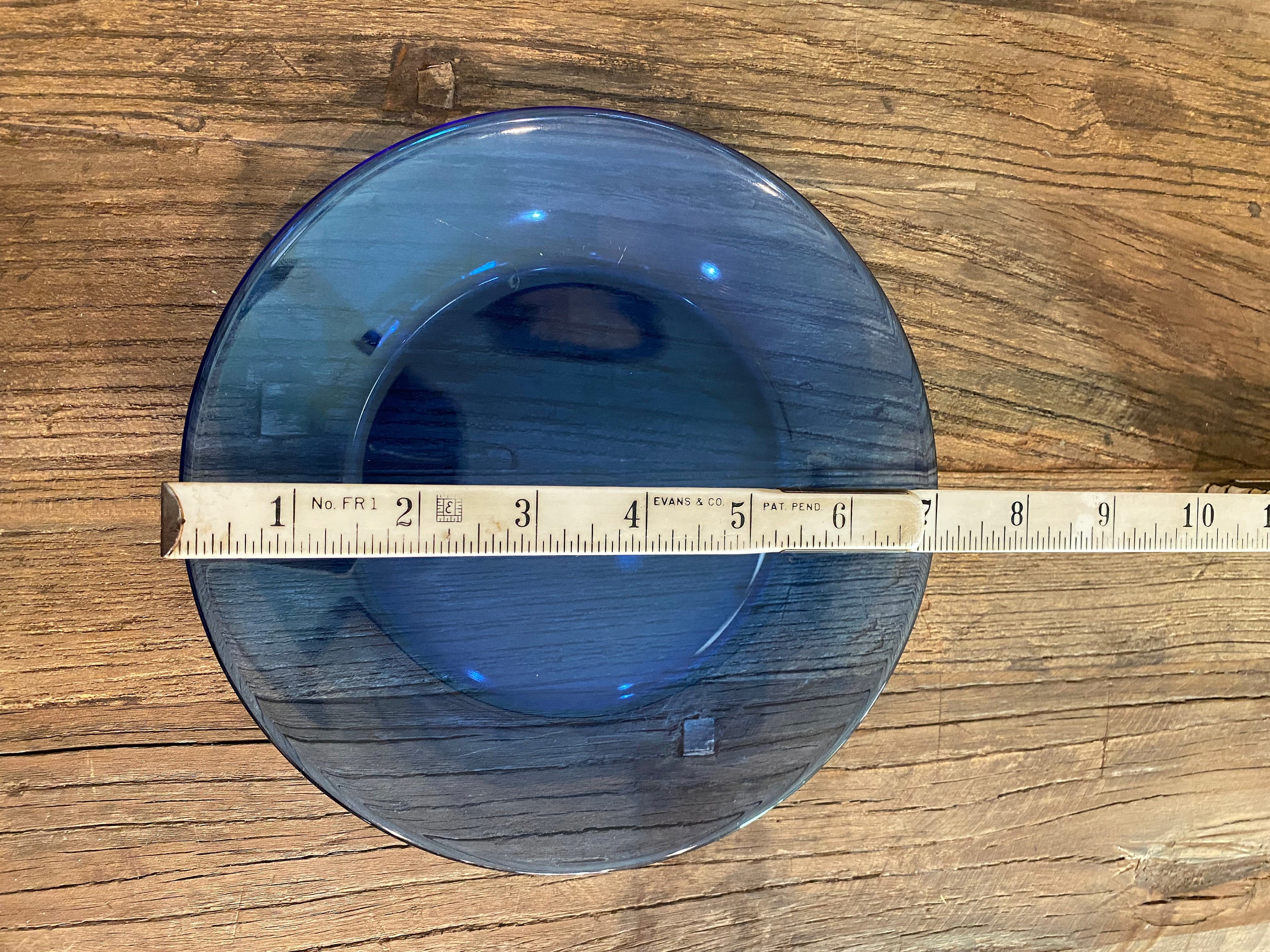 Cobalt Blue Glass Salad Plates Etsy