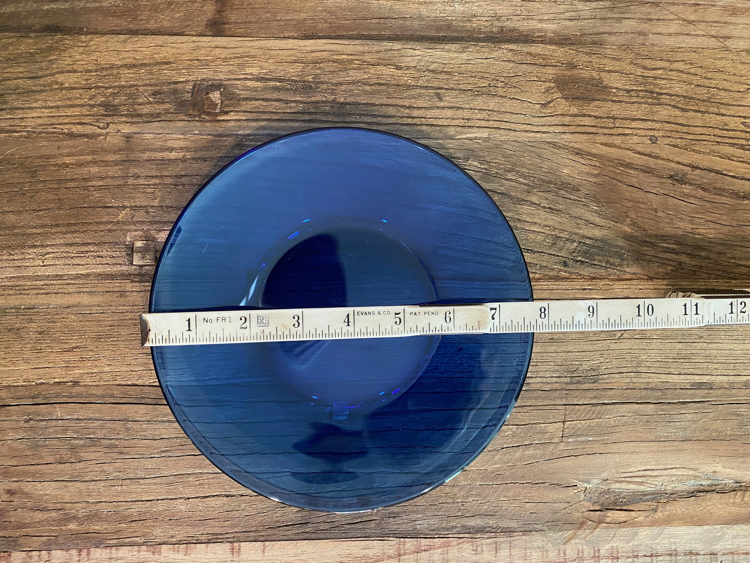 Cobalt Blue Glass Salad Plates Etsy