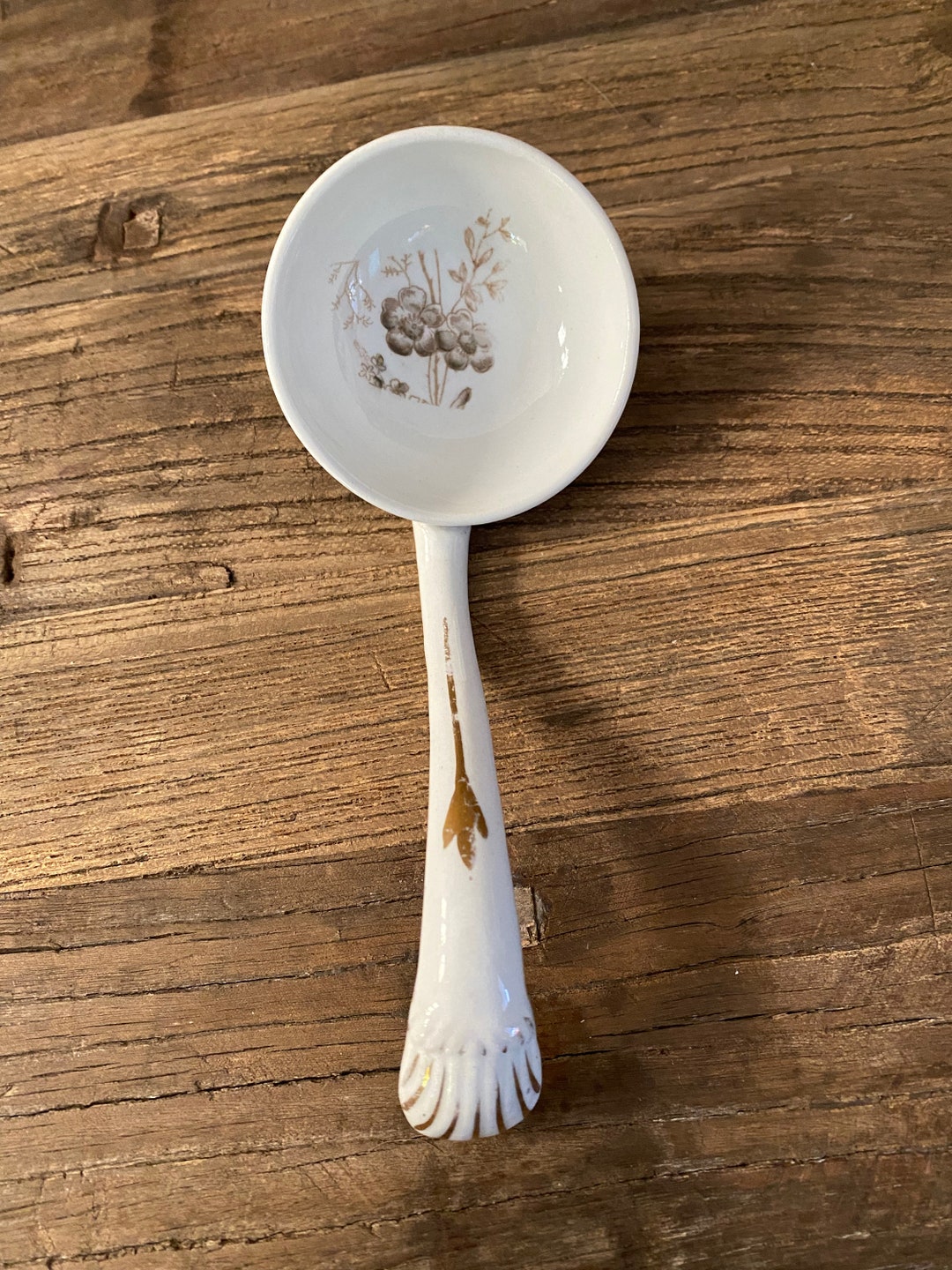 Antique Transferware Ironstone Ladle Etsy