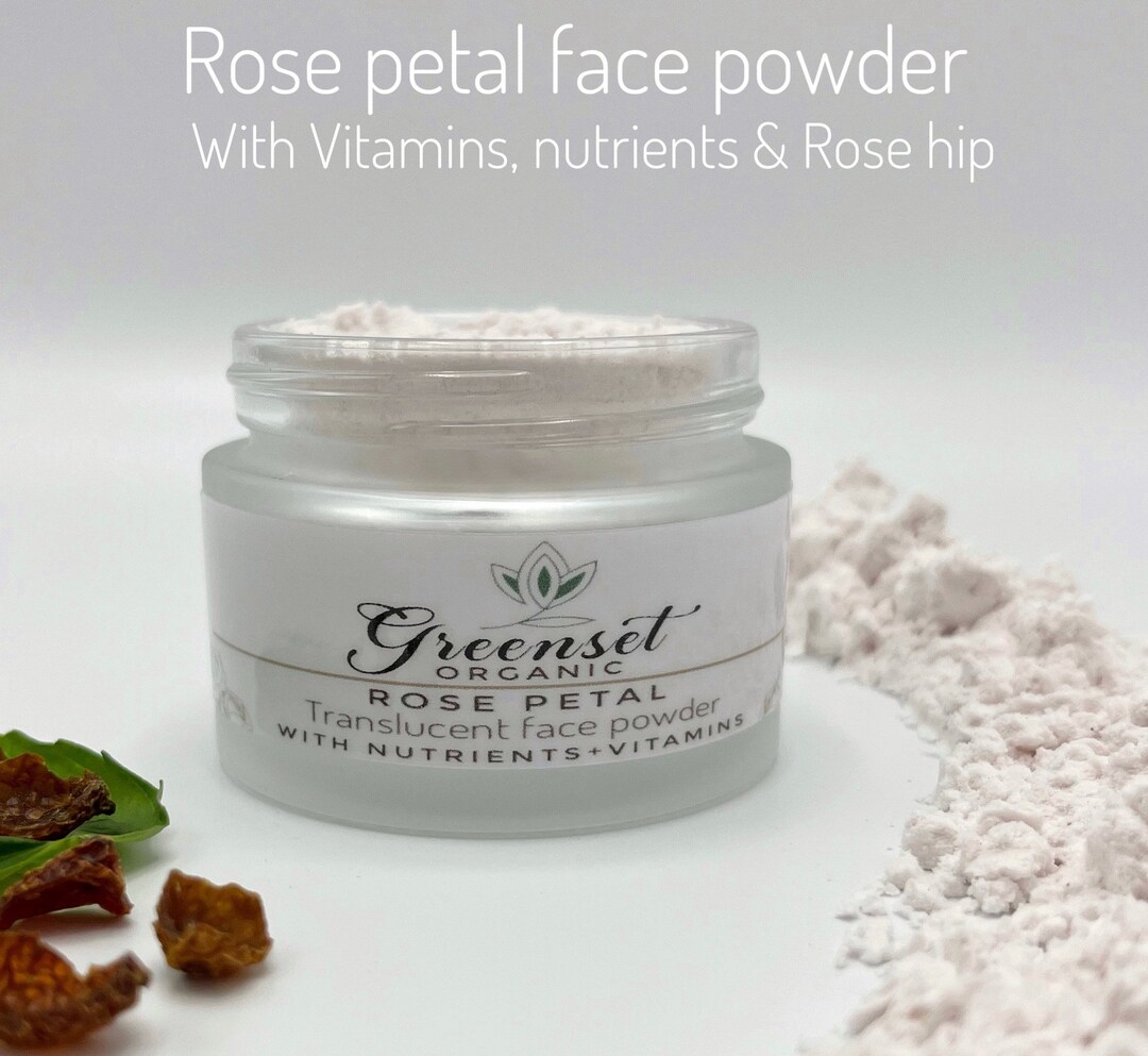 Translucent Rose Petal Face Powder With Vitamins and Nutrients. Etsy