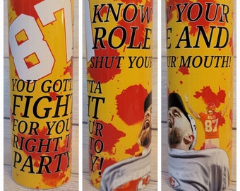 Fight for your right Football Tumbler
