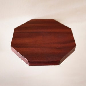 Mahogany Imitation Geometric Shelf, Custom Shelf, Nursery Shelf, Wooden Floating Shelf, Octagonal Shelf, Hexagonal Shelf, Plant Shelf