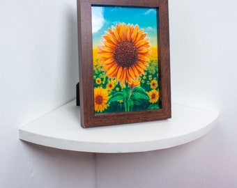 Estante de esquina blanco, estante personalizado, estante para habitación de bebé, estante redondo, estante moderno, decoración del hogar, estante para plantas, estante de cocina, estante de almacenamiento