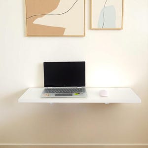 Mesa dobrável branca minimalista, tamanho personalizado, mesa compacta, mesa retrátil