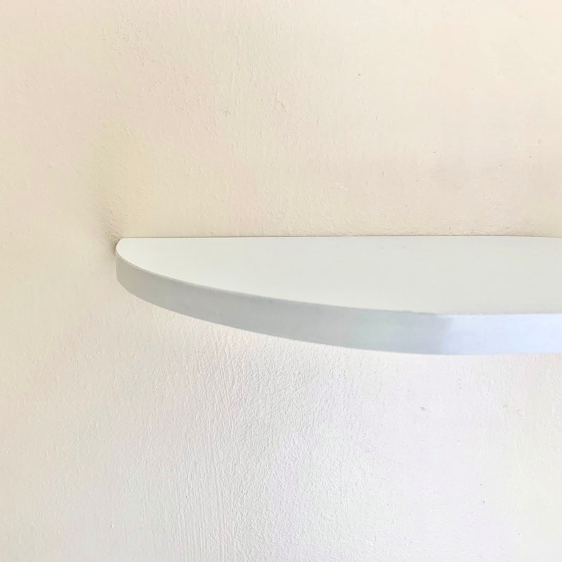 Unique White Floating Shelf, Custom Shelves With Brackets, Handmade