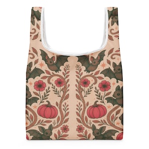 Vintage Spooky Bats & Pumpkin shopping Tote Bag