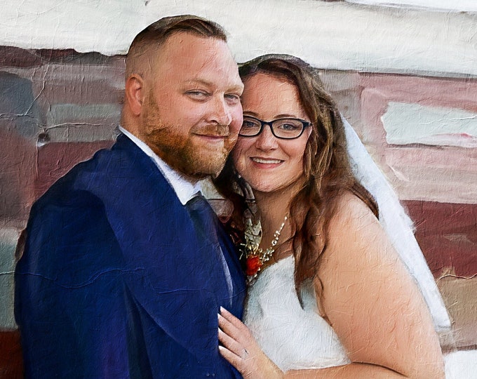 custom portrait for birthday, custom portrait for him, portrait for couple, custom portrait for anniversary, portrait From Photo wedding