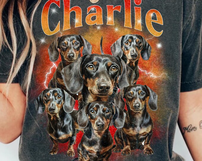 Comfort Colors Custom Bootleg Rap Tee Shirts - Vintage Graphic Tees for Boyfriend - Christmas shirt,Birthday pet Shirt, Dog Remembrance Gift