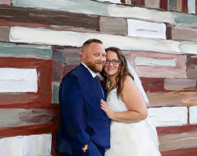 custom portrait for birthday, custom portrait for him, portrait for couple, custom portrait for anniversary, portrait From Photo wedding