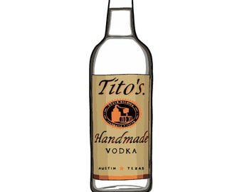 Digital Drawing Vodka Alc bottle, svg ai pdf