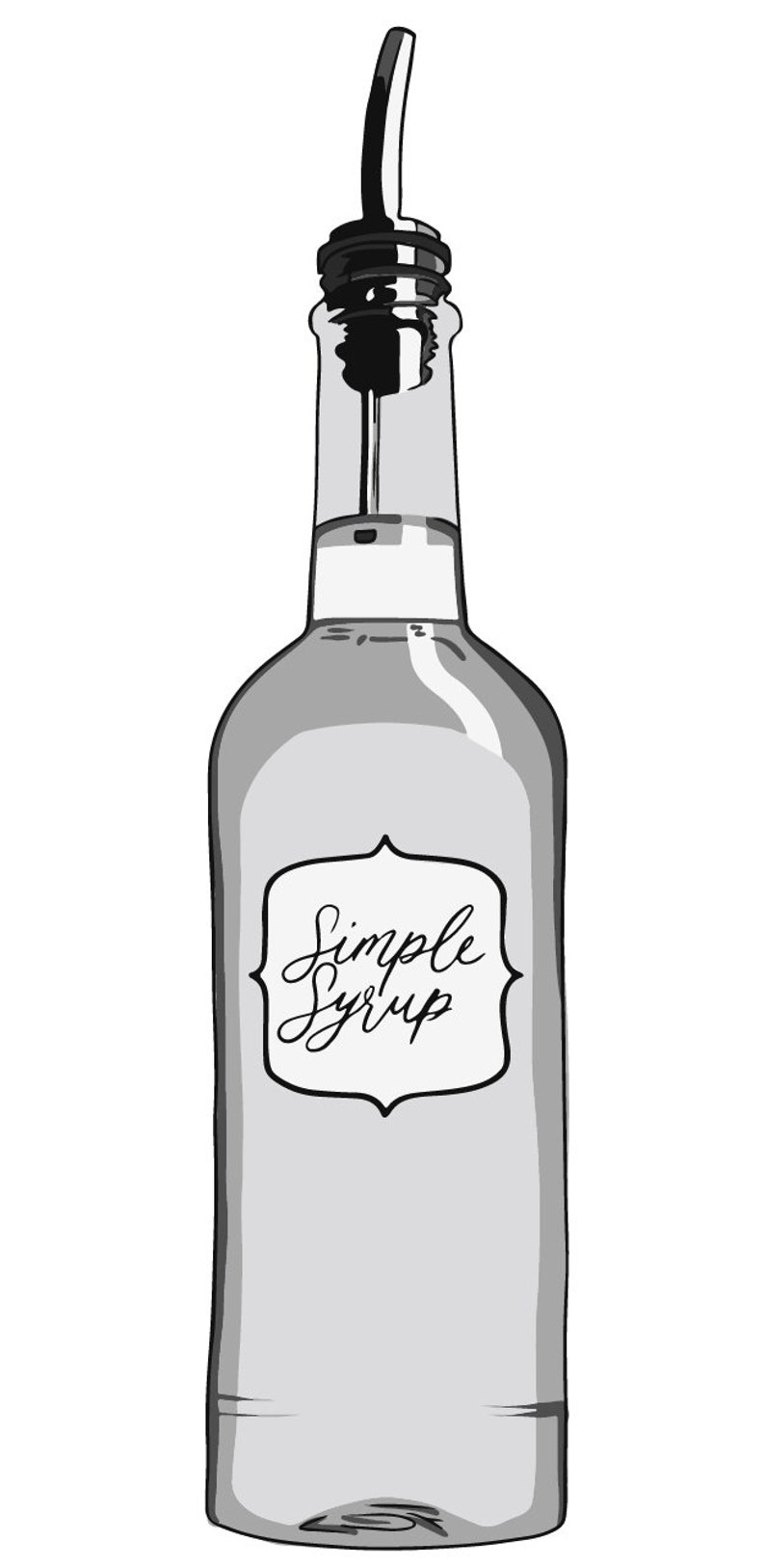 Digtal Drawing Simple Syrup Ai Png Svg Etsy