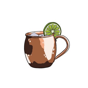 Moscow Mule Kupferbecher digitale Zeichnung pdf svg ai