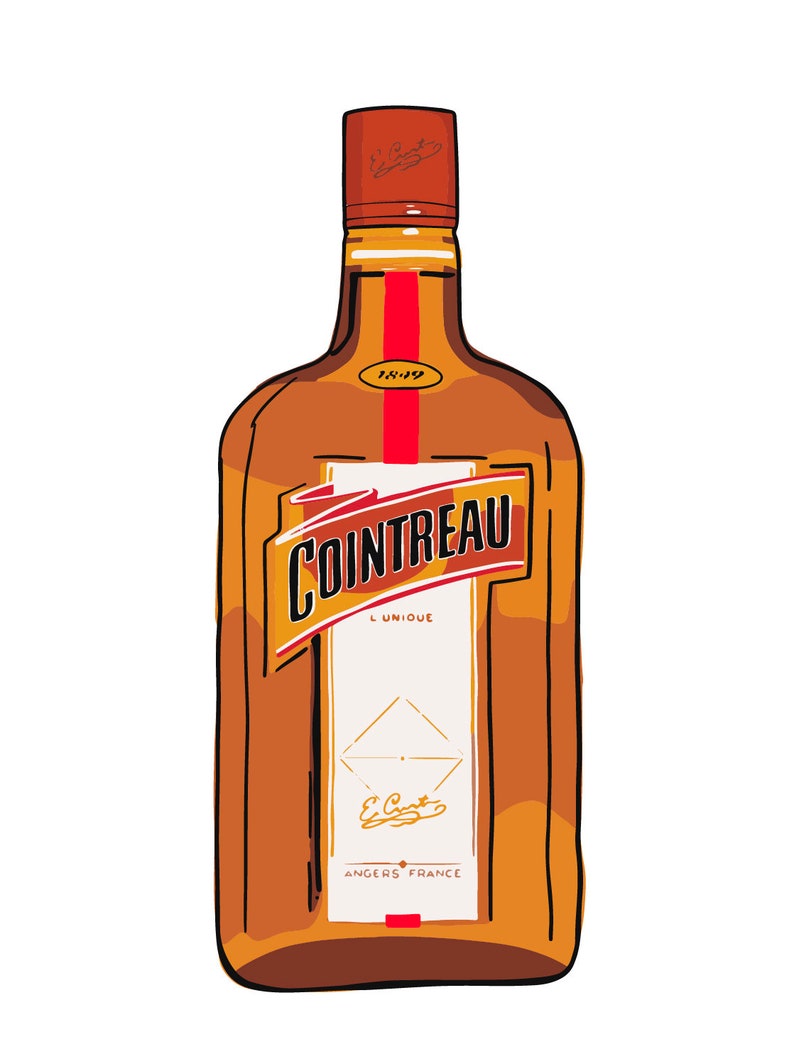 DIGITAL DRAWING Cointreau Bottle Digital Drawing Svg Pdf .AI - Etsy